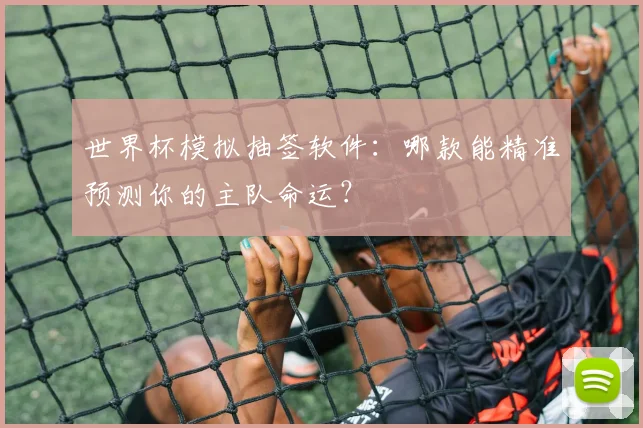 世界杯模拟抽签软件：哪款能精准预测你的主队命运？